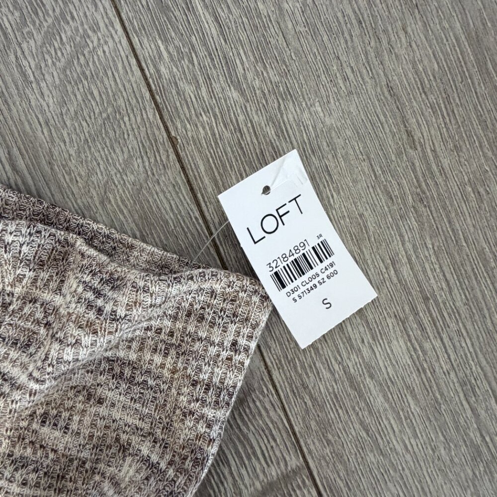 LOFT Turtleneck Sweater Marled - Small Neutral Knit Long Sleeve NWT - Picture 5 of 6